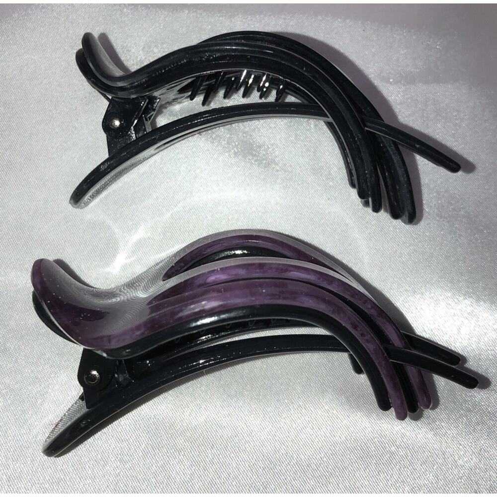 Hair Clip 2 Made by Abaima Purple Dark Gray - Picture 3 of 5